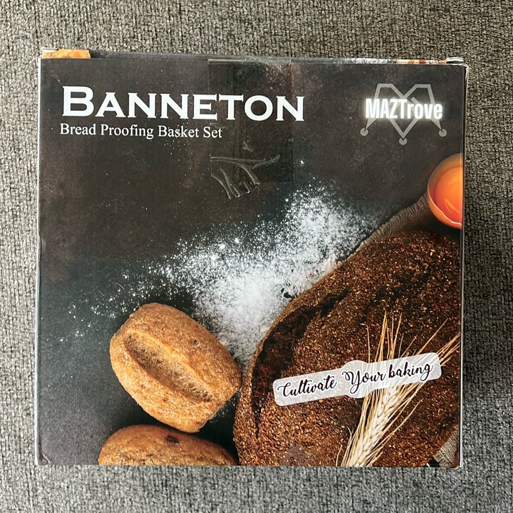 Banneton Bread Proofing Basket Set of 2 - Proofing Baskets 10" Oval and